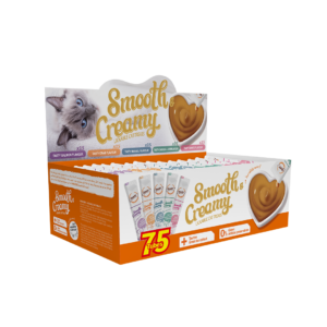 Smooth & Creamy חטיף קרם נוזלי לחתול מיקס טעמים בקרטון 75 יחידות