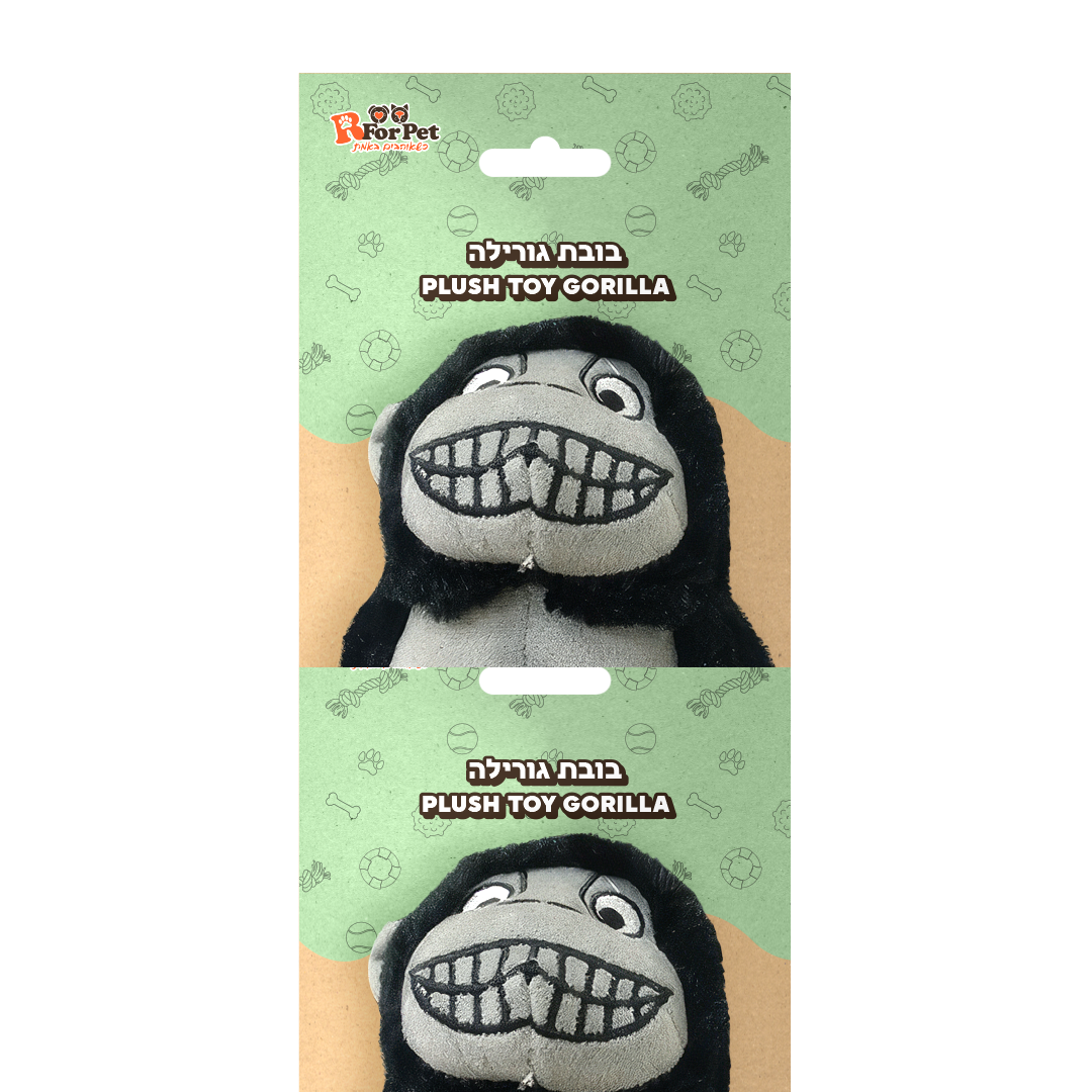 בובת גורילה שחורה מצפצפת