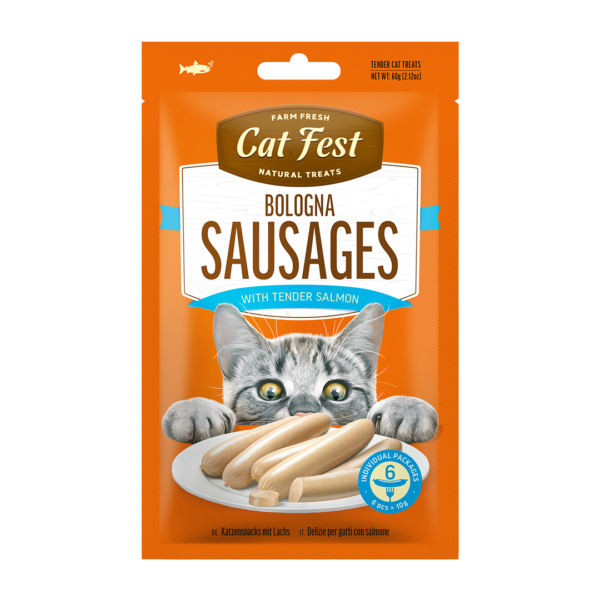 Cat Fest נקניקיות עם סלמון 60 גרם לחתול