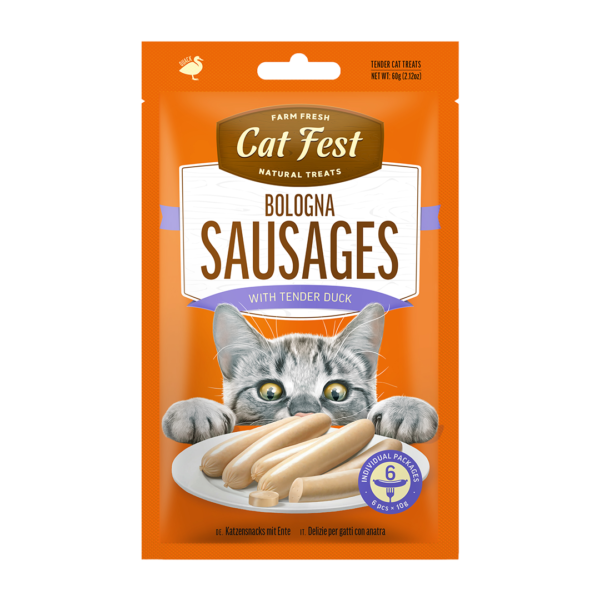 Cat Fest נקניקיות עם ברווז 60 גרם לחתול