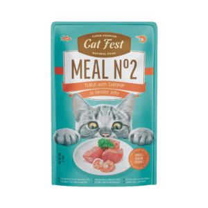Cat Fest ארוחת נתחונים בג'לי טונה ושרימפס 50 גרם לחתול