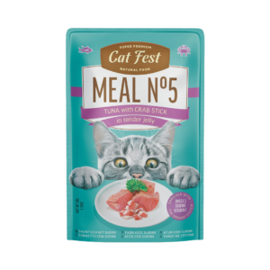 Cat Fest ארוחת נתחונים בג'לי טונה ומקלות סרטן 50 גרם לחתול