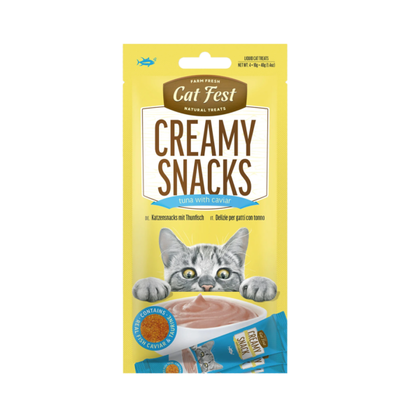 Cat Fest חטיף קרמי בטעם טונה וקוויאר 40 גרם לחתול