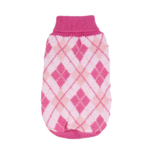 אר פור פט סוודר משובץ ורוד בהיר S-XXL