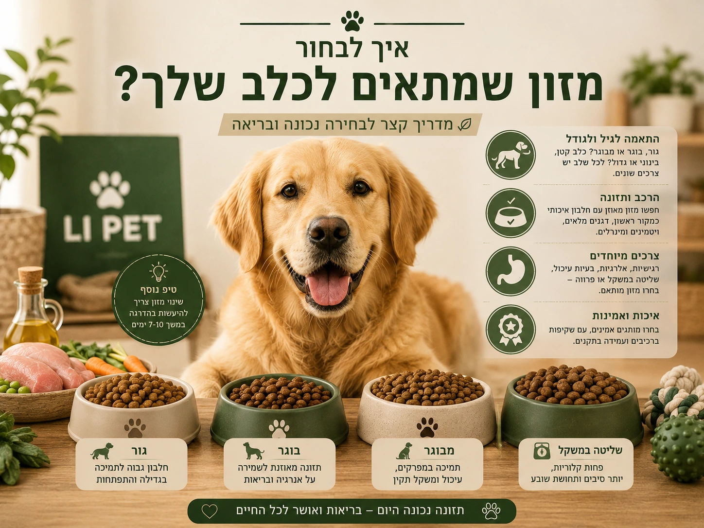 איך לבחור מזון לכלב?